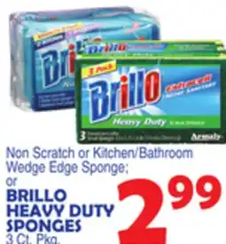 Bravo Supermarkets BRILLO HEAVY DUTY SPONGES offer