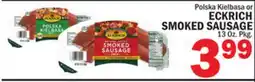 Bravo Supermarkets ECKRICH SMOKED SAUSAGE offer