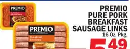 Bravo Supermarkets PREMIO PURE PORK BREAKFAST SAUSAGE LINKS offer