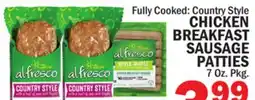 Bravo Supermarkets CHICKEN BREAKFAST SAUSAGE PATTIES offer