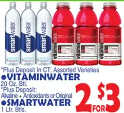 Bravo Supermarkets • VITAMINWATER • SMARTWATER offer