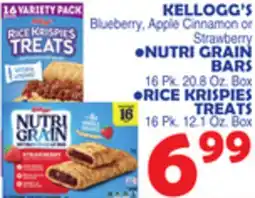 Bravo Supermarkets KELLOGG'S • NUTRI GRAIN BARS • RICE KRISPIES TREATS offer