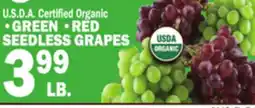 Bravo Supermarkets GREEN, RED SEEDLESS GRAPES offer