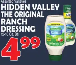 Bravo Supermarkets HIDDEN VALLEY THE ORIGINAL RANCH DRESSING offer