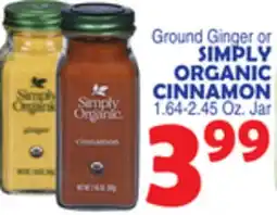 Bravo Supermarkets SIMPLY ORGANIC CINNAMON offer