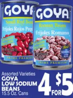 Bravo Supermarkets GOYA LOW SODIUM BEANS offer