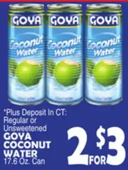 Bravo Supermarkets GOYA COCONUT WATER offer