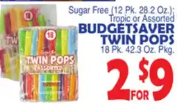 Bravo Supermarkets BUDGETSAVER TWIN POPS offer