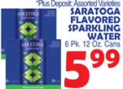 Bravo Supermarkets SARATOGA FLAVORED SPARKLING WATER offer
