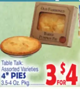 Bravo Supermarkets Table Talk 4 PIES offer