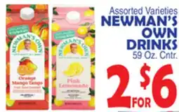 Bravo Supermarkets NEWMAN'S OWN DRINKS offer