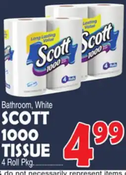 Bravo Supermarkets SCOTT 1000 TISSUE offer