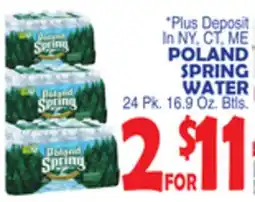 Bravo Supermarkets POLAND SPRING WATER offer