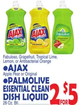 Bravo Supermarkets • AJAX • PALMOLIVE ESSENTIAL CLEAN DISH LIQUID offer