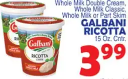 Bravo Supermarkets GALBANI RICOTTA offer