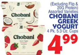 Bravo Supermarkets CHOBANI GREEK YOGURT offer