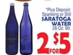 Bravo Supermarkets SARATOGA WATER offer