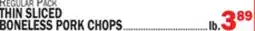 Bravo Supermarkets THIN SLICED BONELESS PORK CHOPS offer