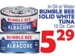 Bravo Supermarkets BUMBLE BEE SOLID WHITE TUNA offer