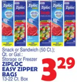 Bravo Supermarkets ZIPLOC EASY ZIPPER BAGS offer