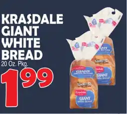 Bravo Supermarkets KRASDALE GIANT WHITE BREAD offer
