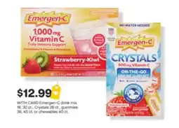 CVS Emergen-C drink mix 18, 30 ct., Crystals 28 ct., gummies 36, 45 ct. or chewables 40 ct offer