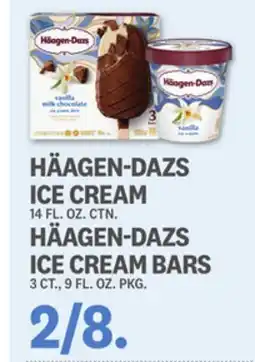 Kings Food Markets HÄAGEN-DAZS ICE CREAM 14 FL. OZ. CTN. HÄAGEN-DAZS ICE CREAM BARS, 3 CT., 9 FL OZ. PKG offer