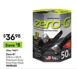 Lowe's Zero-G 5/8-in x 50-ft Premium-Duty Kink-Free Hose offer