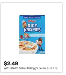 CVS Select Kellogg's cereal 9-15.3 oz offer