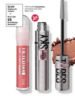 CVS Maybelline cosmetics (excludes Baby Lips) offer