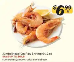 Winn Dixie Jumbo Head-On Raw Shrimp 9-12 ct offer