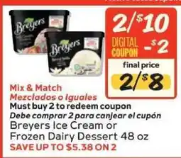 Winn Dixie Breyers Ice Cream or Frozen Dairy Dessert offer