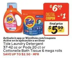 Winn Dixie Tide Laundry Detergent offer