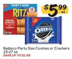 Winn Dixie Nabisco Party Size Cookies or Crackers offer