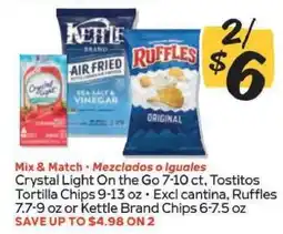 Winn Dixie Crystal Light, Tostitos, Ruffles, Kettle Brand offer