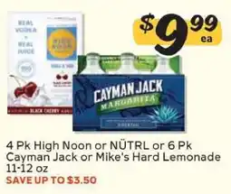 Winn Dixie 4 Pk High Noon or NÜTRL or 6 Pk Cayman Jack or Mike's Hard Lemonade offer