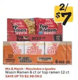 Winn Dixie Nissin Ramen or Top Ramen offer