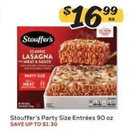 Winn Dixie Stouffer's Party Size Entrees offer