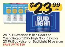 Winn Dixie Budweiser, Miller, Coors, Yuengling, High Noon, Bud Light offer