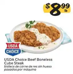Winn Dixie USDA Choice Beef Boneless Cube Steak offer