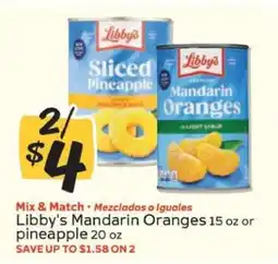 Winn Dixie Libby's Mandarin Oranges or Pineapple offer