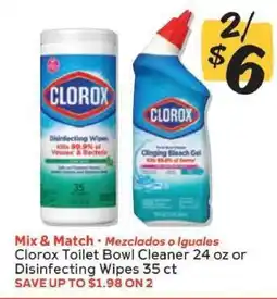 Winn Dixie Clorox Toilet Bowl Cleaner or Disinfecting Wipes offer