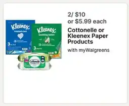 Walgreens Cottonelle or Kleenex Paper Products offer