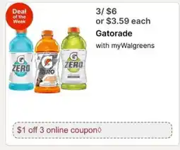 Walgreens Gatorade offer