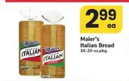 Safeway Maier's Italian Bread offer