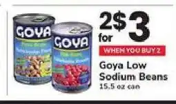 Safeway Goya Low Sodium Beans offer
