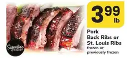 Safeway Signature SELECT Pork Ribs offer