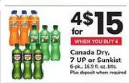 Safeway Canada Dry, 7 UP or Sunkist offer