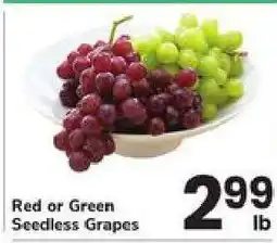 Safeway Red or Green Seedless Grapes offer