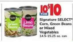 Safeway Signature SELECT Corn, Green Beans or Mixed Vegetables offer